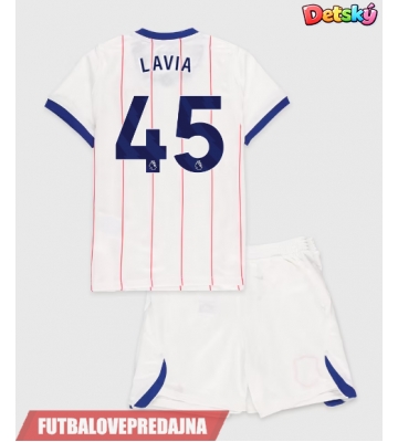 Lacne Dětský Futbalové dres Chelsea Romeo Lavia #45 2026-27 Krátky Rukáv - Tretina (+ trenírky)